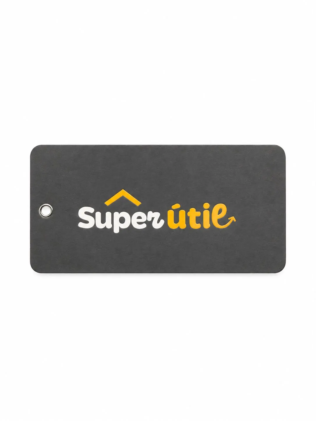 Tag personalizada Super Útil em papel escuro
